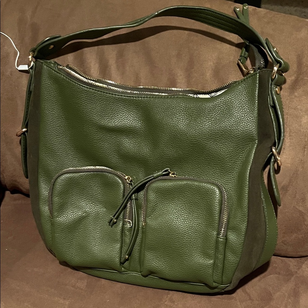 Moda Luxe Olive Green Hobo Bag